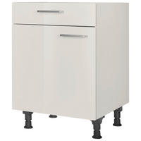 SCHUBKASTENUNTERSCHRANK 60/87/56 cm  in Hellgrau  - Edelstahlfarben/Hellgrau, MODERN, Holzwerkstoff/Metall (60/87/56cm) - Nobilia