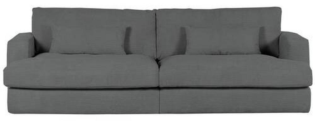 BIGSOFA Cord Anthrazit  - Anthrazit/Schwarz, ROMANTIK / LANDHAUS, Kunststoff/Textil (270/67/120cm) - Landscape