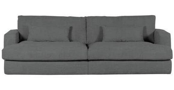 BIGSOFA in Cord Anthrazit  - Anthrazit/Schwarz, ROMANTIK / LANDHAUS, Kunststoff/Textil (270/67/120cm) - Landscape