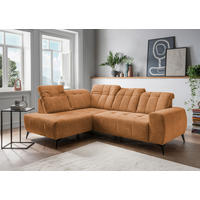 ECKSOFA in Chenille Currygelb  - Currygelb/Schwarz, Modern, Textil/Metall (200/261cm) - Livetastic