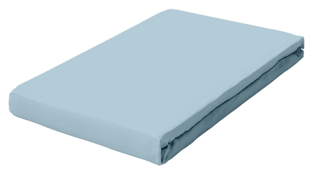 SPANNBETTTUCH PURE Jersey  - Hellblau, Basics, Textil (90-100/190-220cm) - Schlafgut