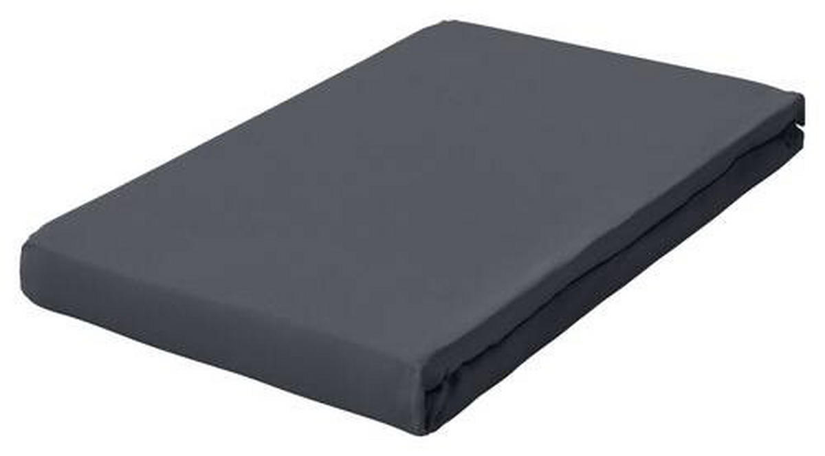 TOPPER-SPANNLEINTUCH 180-200/200-220 cm Jersey  - Dunkelgrau, Basics, Textil (180-200/200-220cm) - Schlafgut