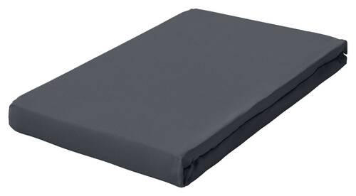 Schlafgut Topper-Spannbetttuch Pure Dunkelgrau 180-200x200-220 cm