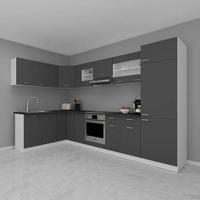 HÖRNKÖK 178/328 cm  i antracit, vit  - vit/aluminiumfärg, Klassisk, metall/trämaterial (178/328cm) - MID.YOU