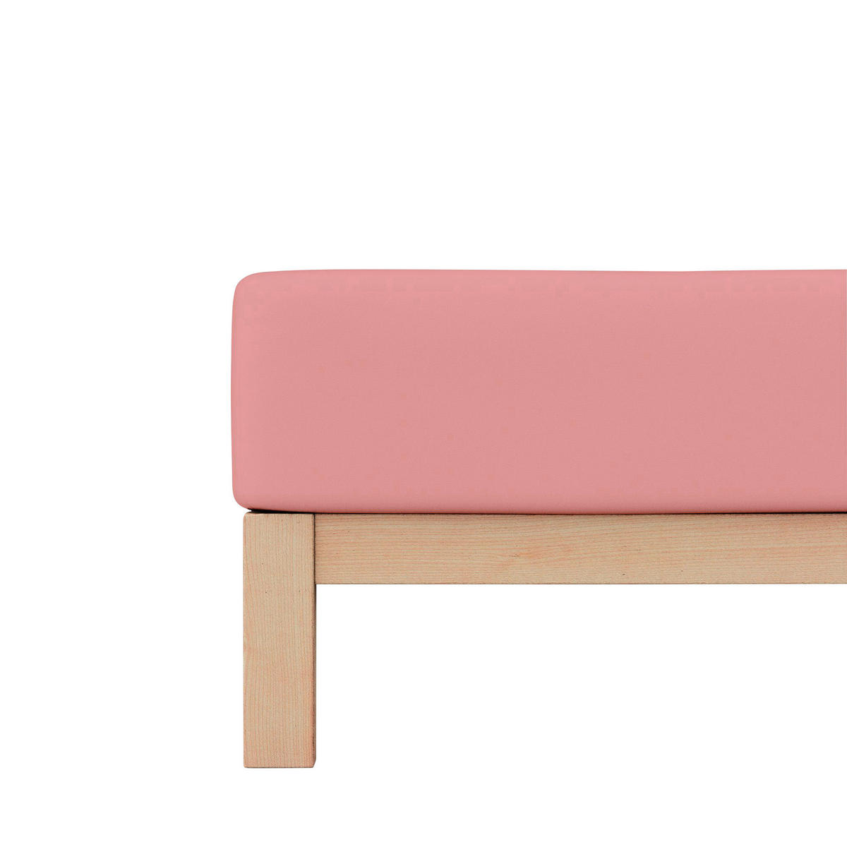 SPANNLEINTUCH 90-100/190-220 cm Jersey  - Altrosa, Basics, Textil (90-100/190-220cm) - Schlafgut