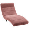 RELAXLIEGE in Webstoff Altrosa  - Schwarz/Altrosa, Design, Textil/Metall (75/158-178/58-86cm) - Welnova