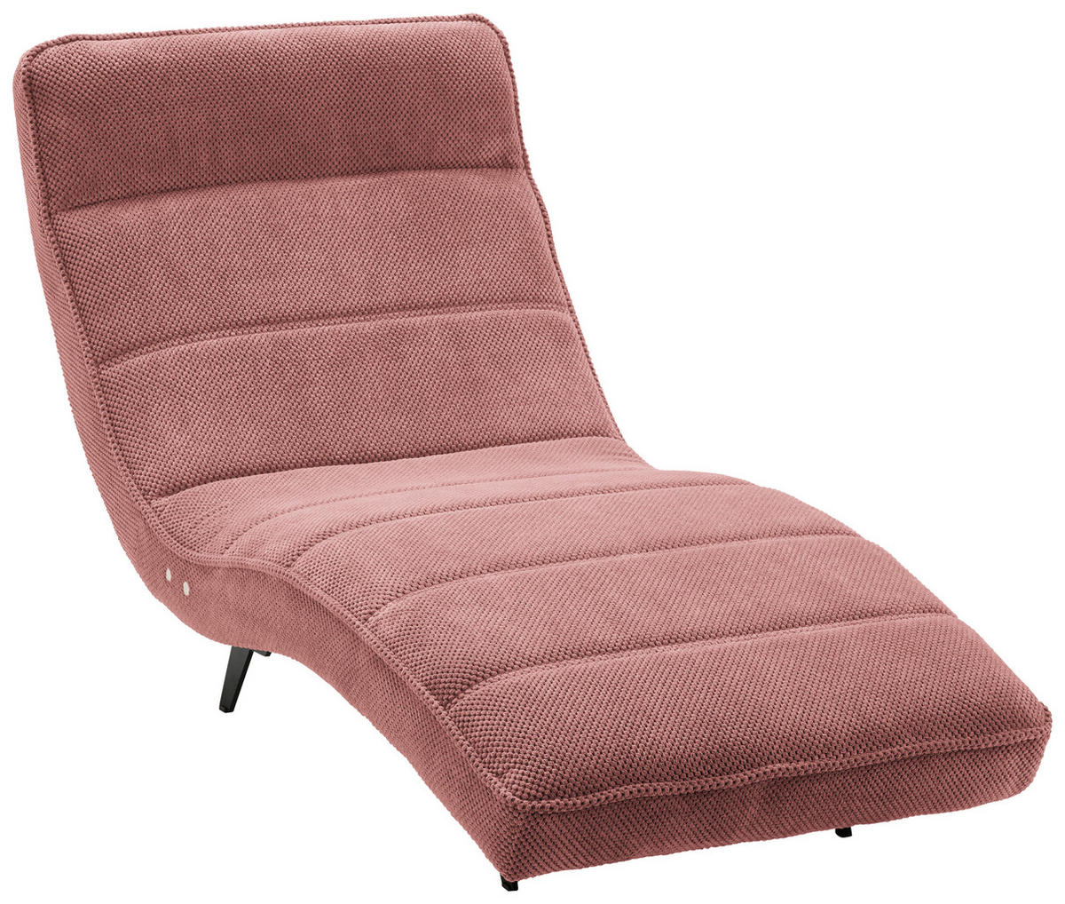 RELAXLIEGE in Webstoff Altrosa  - Schwarz/Altrosa, Design, Textil/Metall (75/158-178/58-86cm) - Welnova