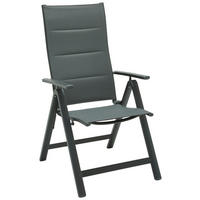 GARTENSESSEL Metall, Textil Anthrazit, Dunkelgrau  - Dunkelgrau/Anthrazit, KONVENTIONELL, Textil/Metall (59/112/68cm)