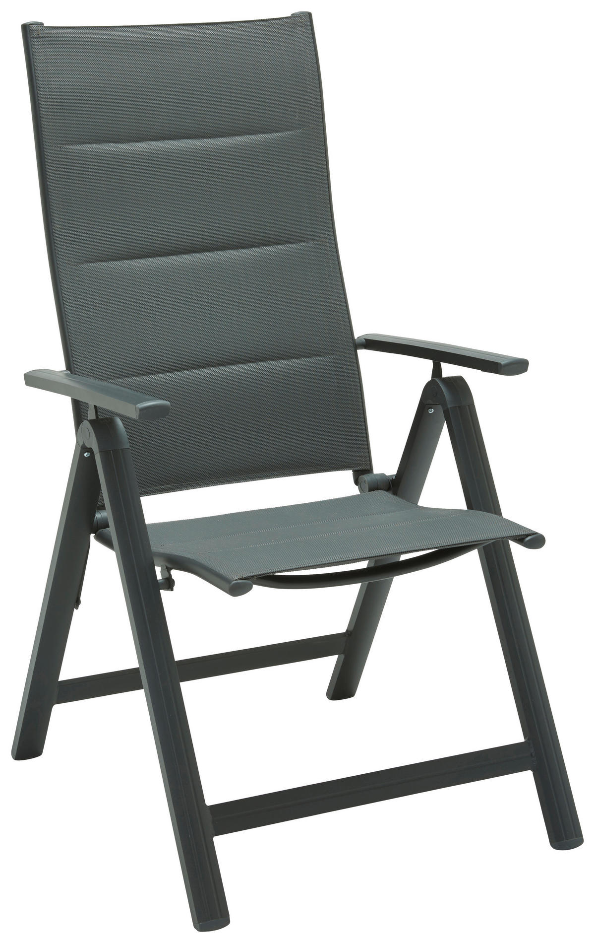 GARTENSESSEL Metall, Textil Anthrazit, Dunkelgrau  - Dunkelgrau/Anthrazit, KONVENTIONELL, Textil/Metall (59/112/68cm)