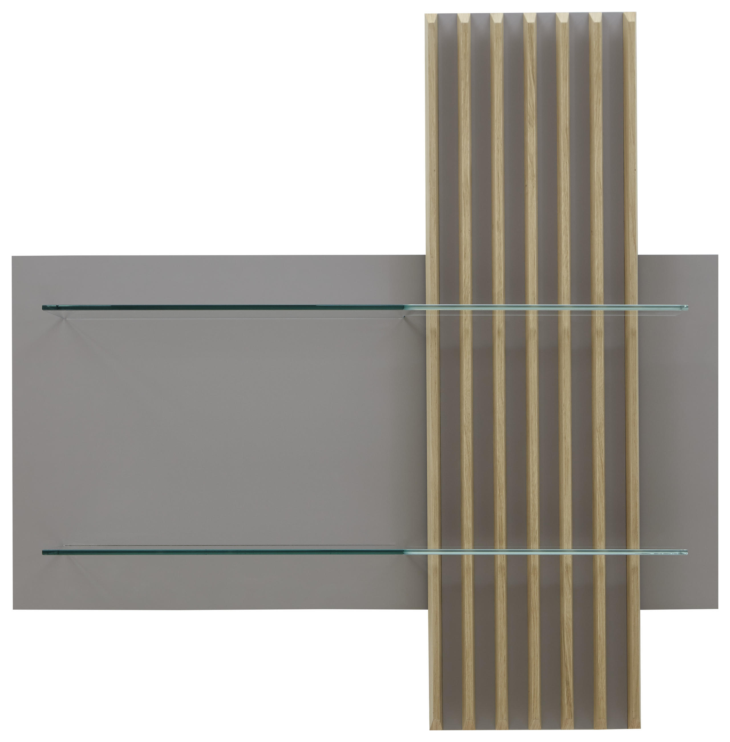 WANDPANEEL Eiche furniert Grau, Eichefarben - Eichefarben/Grau, Design, Holz (105/106/25cm) - Ambiente