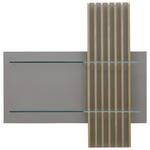 WANDPANEEL Eiche furniert Grau, Eichefarben  - Eichefarben/Grau, Design, Holz (105/106/25cm) - Ambiente