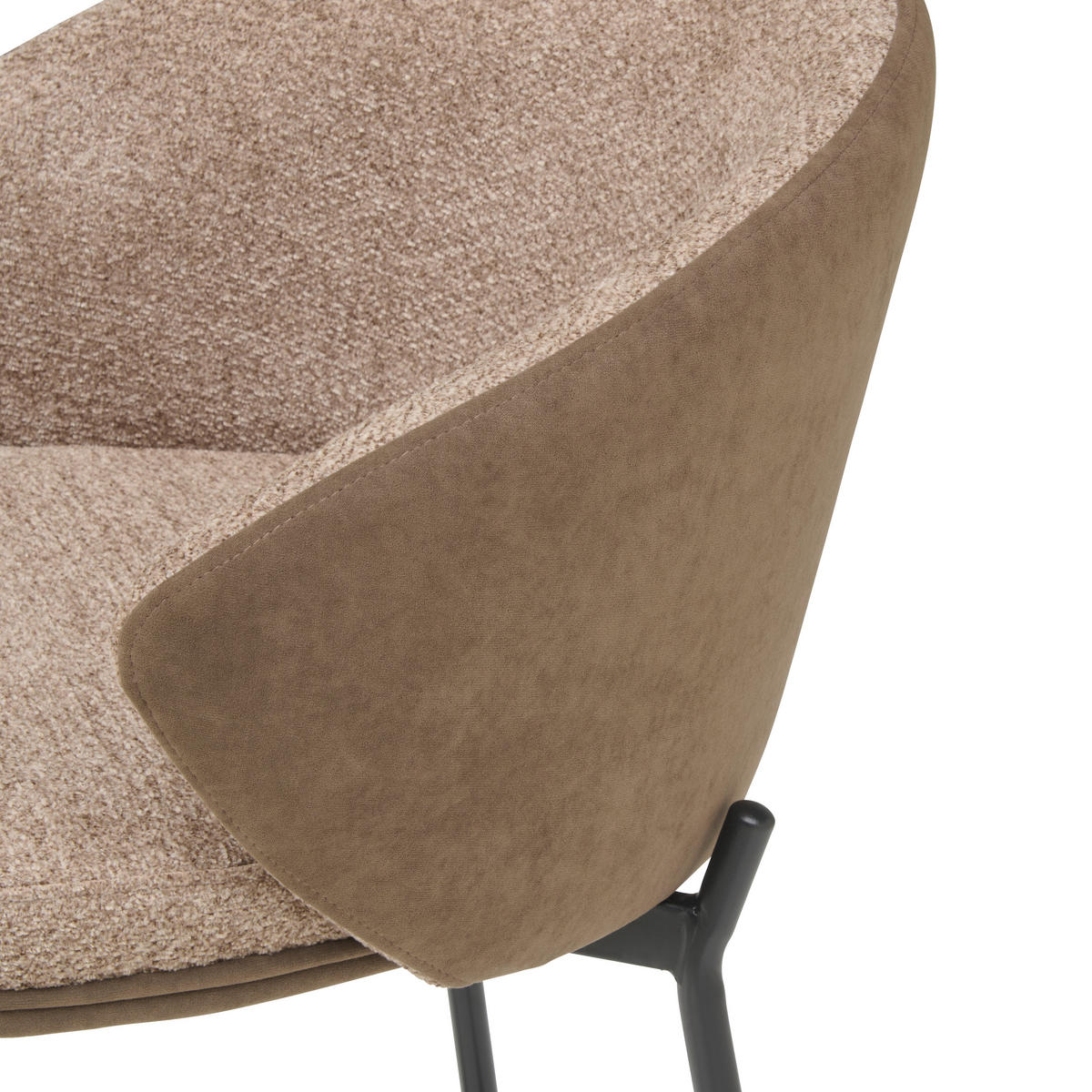 BAROVÁ ŽIDLE, hnědá - černá/hnědá, Moderní, kov/textil (53,5/101/54cm) - MID.YOU