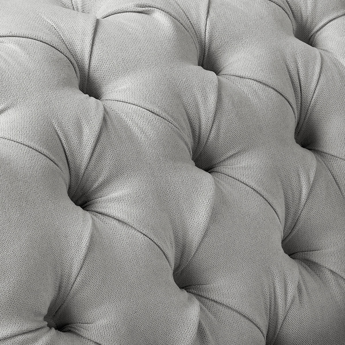 RÉCAMIERE Mikrofaser Grau  - Braun/Grau, Design, Holz/Textil (185/93/75cm) - Livetastic