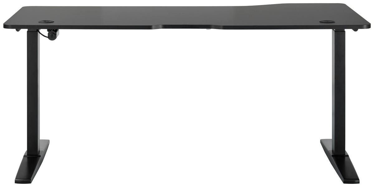 SCHREIBTISCH Schwarz  - Schwarz, Modern, Holzwerkstoff/Kunststoff (160/71/116/75cm) - MID.YOU