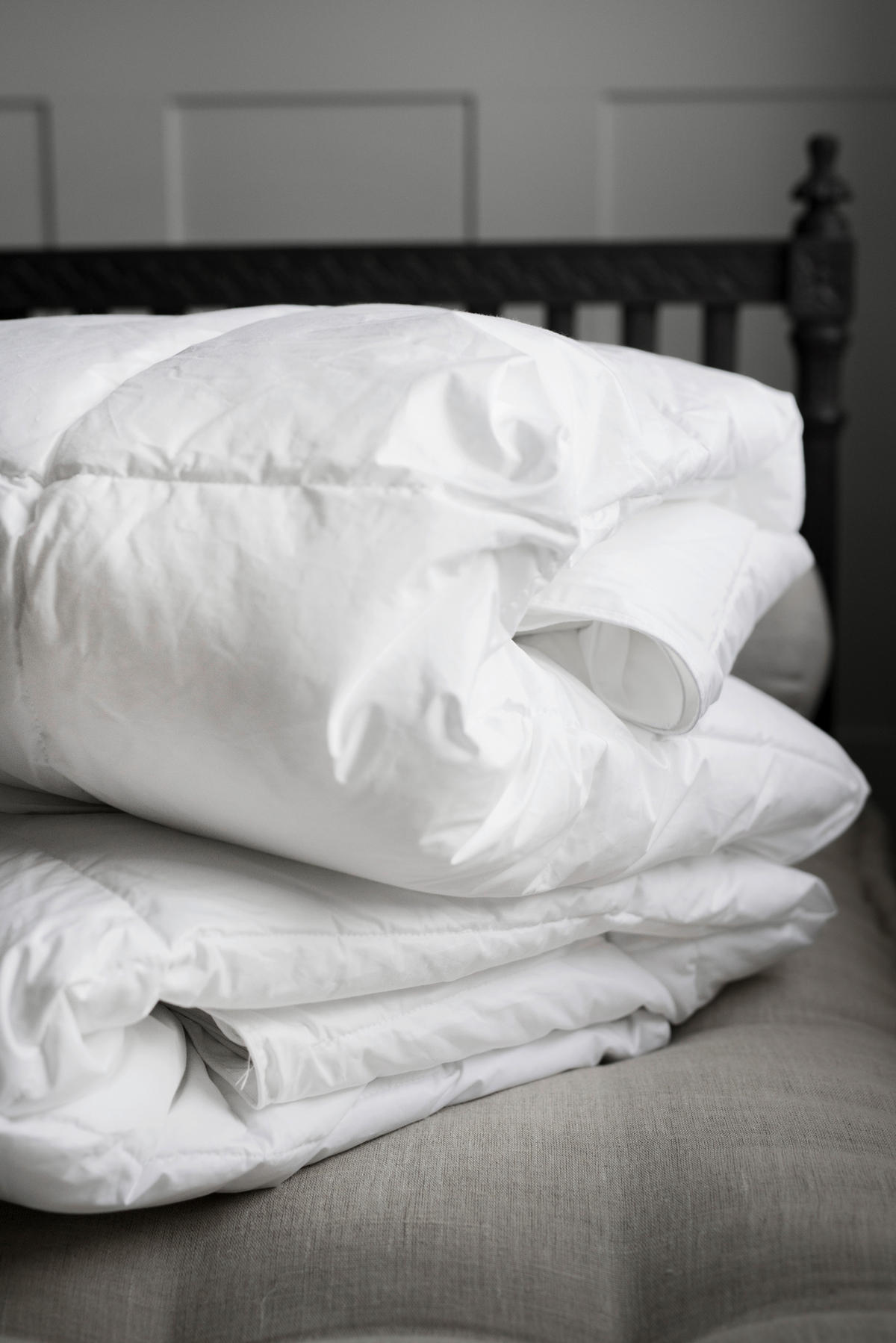 TÄCKE MED SÖMMAR 220/210 cm  - vit, Basics, textil (220/210cm)