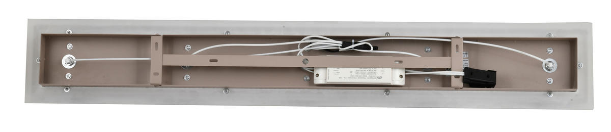 LED-DECKENLEUCHTE Biarritz 99/15/12,5 cm  - Schwarzchrom, Design, Kunststoff/Metall (99/15/12,5cm)