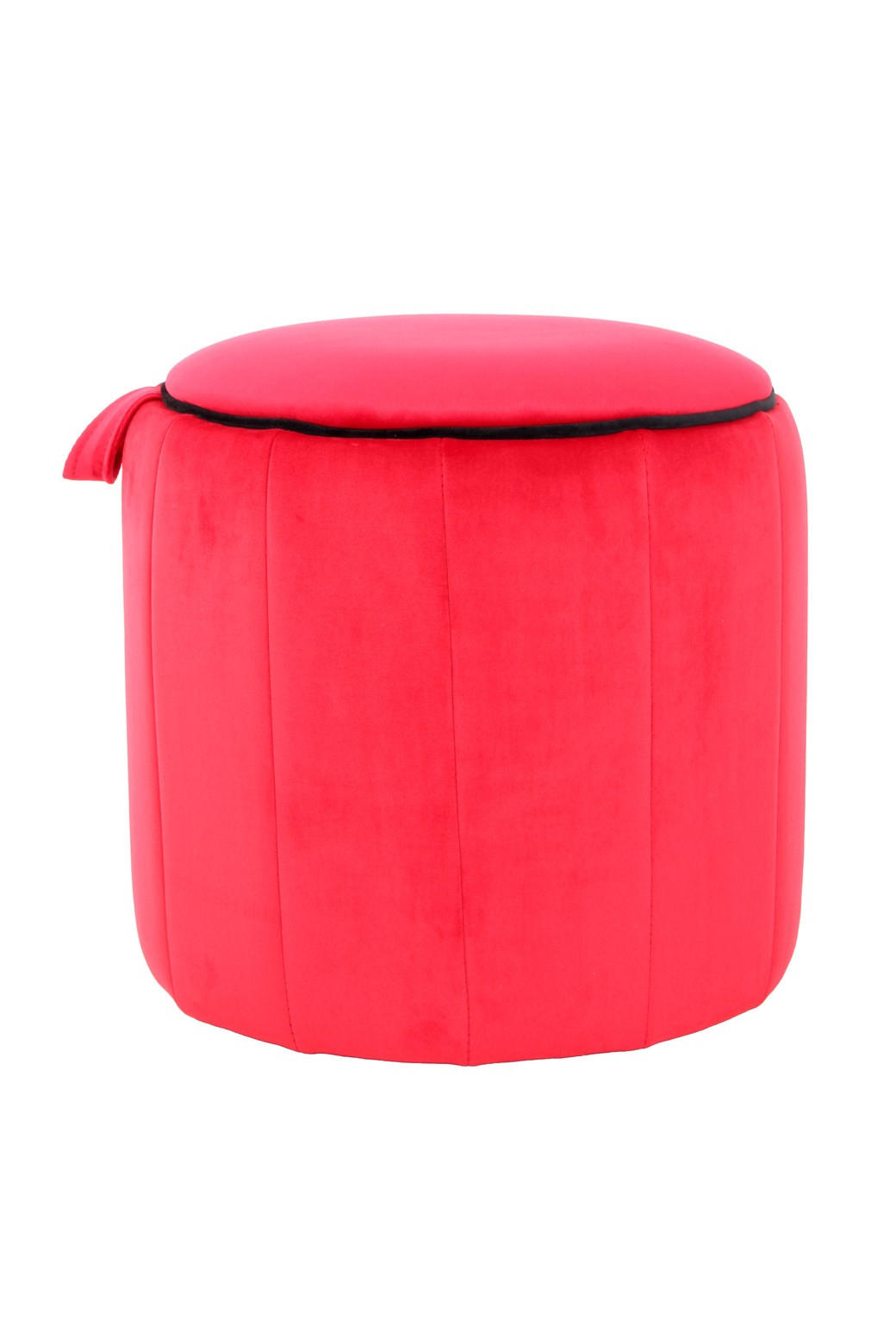HOCKER in Textil Rot  - Rot, Design, Textil (43/42/43cm) - Kayoom