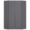 ECKKLEIDERSCHRANK 117/229/117 cm Grau  - Grau, MODERN, Holzwerkstoff (117/229/117cm) - Rauch Möbel