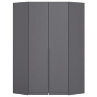 ECKKLEIDERSCHRANK 117/229/117 cm Grau  - Grau, MODERN, Holzwerkstoff (117/229/117cm) - Rauch Möbel