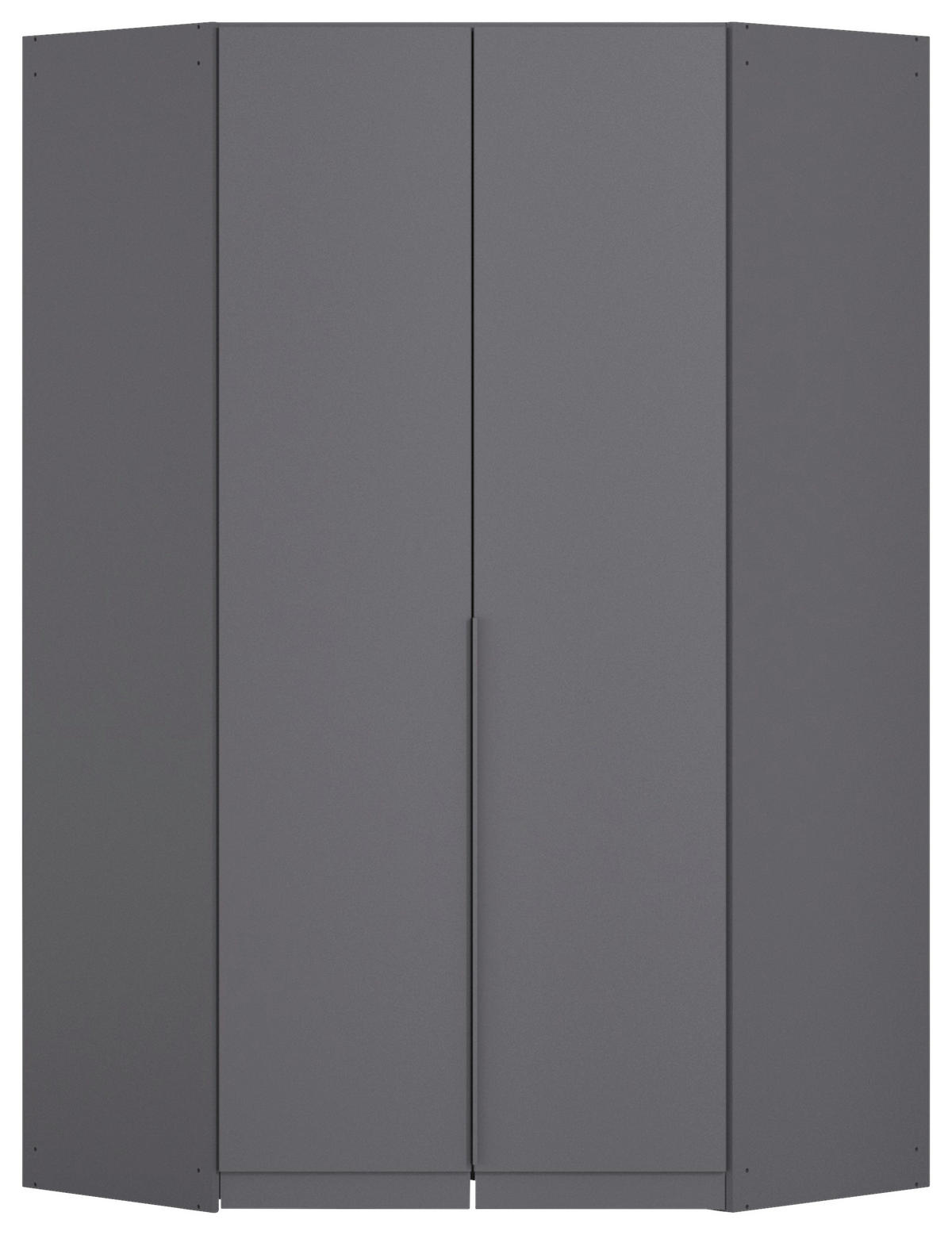 ECKKLEIDERSCHRANK 117/229/117 cm Grau  - Grau, MODERN, Holzwerkstoff (117/229/117cm) - Rauch Möbel
