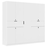 DREHTÜRENSCHRANK in Weiss  - Weiss, Modern, Holzwerkstoff/Metall (226/210/54cm) - Rauch Möbel