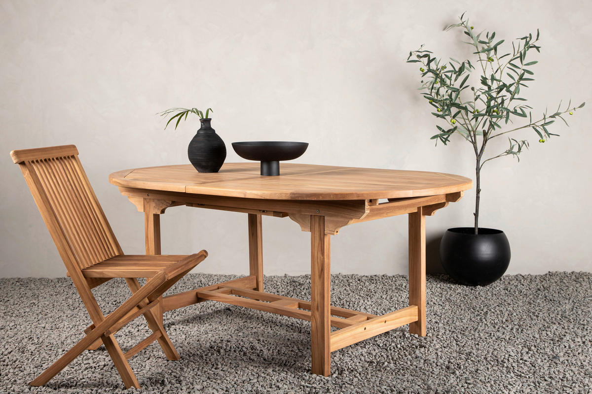 GARTENTISCH 180/120/75 cm  - Teakfarben, KONVENTIONELL, Holz (180/120/75cm) - Gardenson