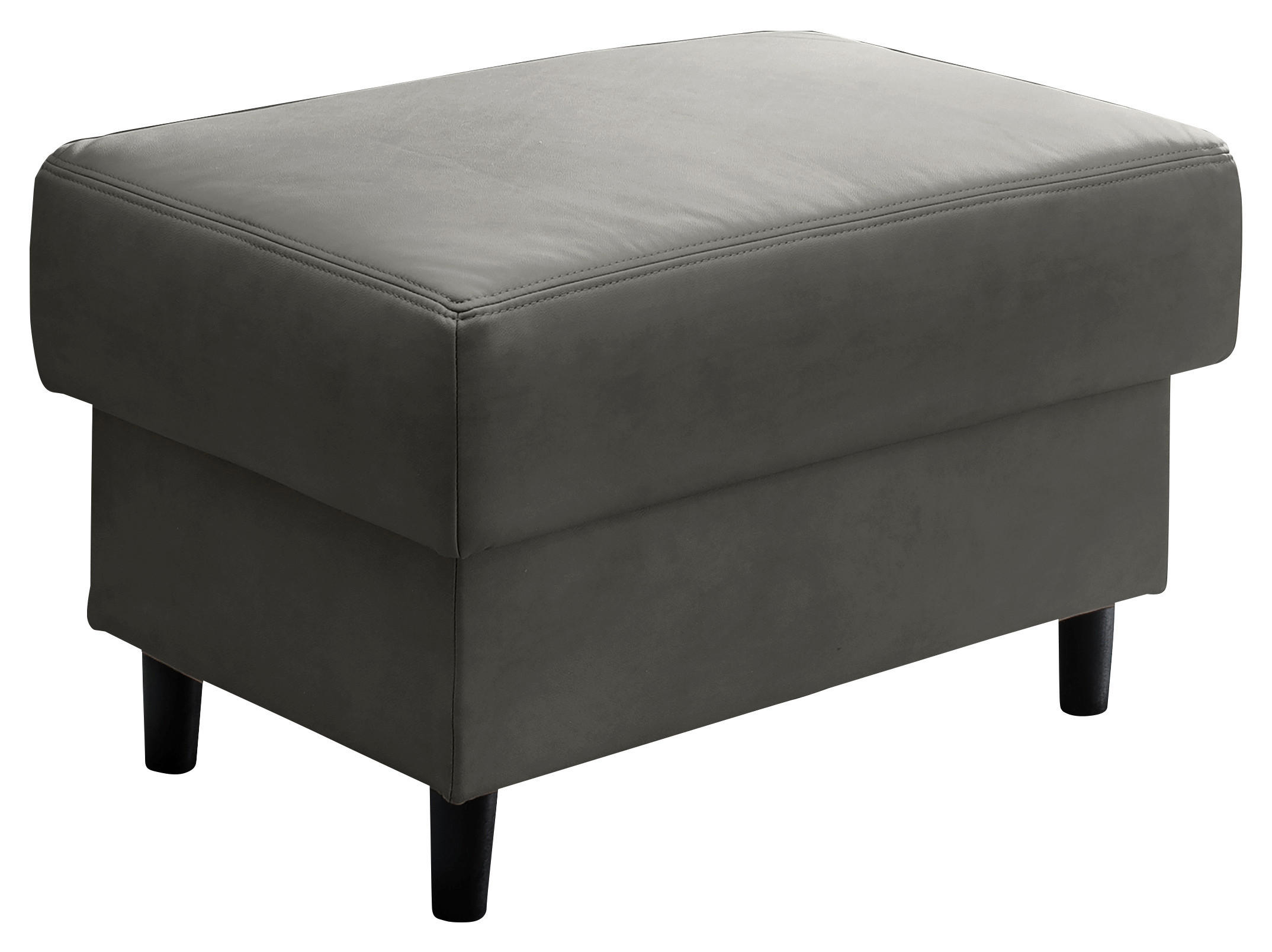 HOCKER in Textil Grau  - Schwarz/Grau, Modern, Holz/Textil (76/46/55cm) - Livetastic