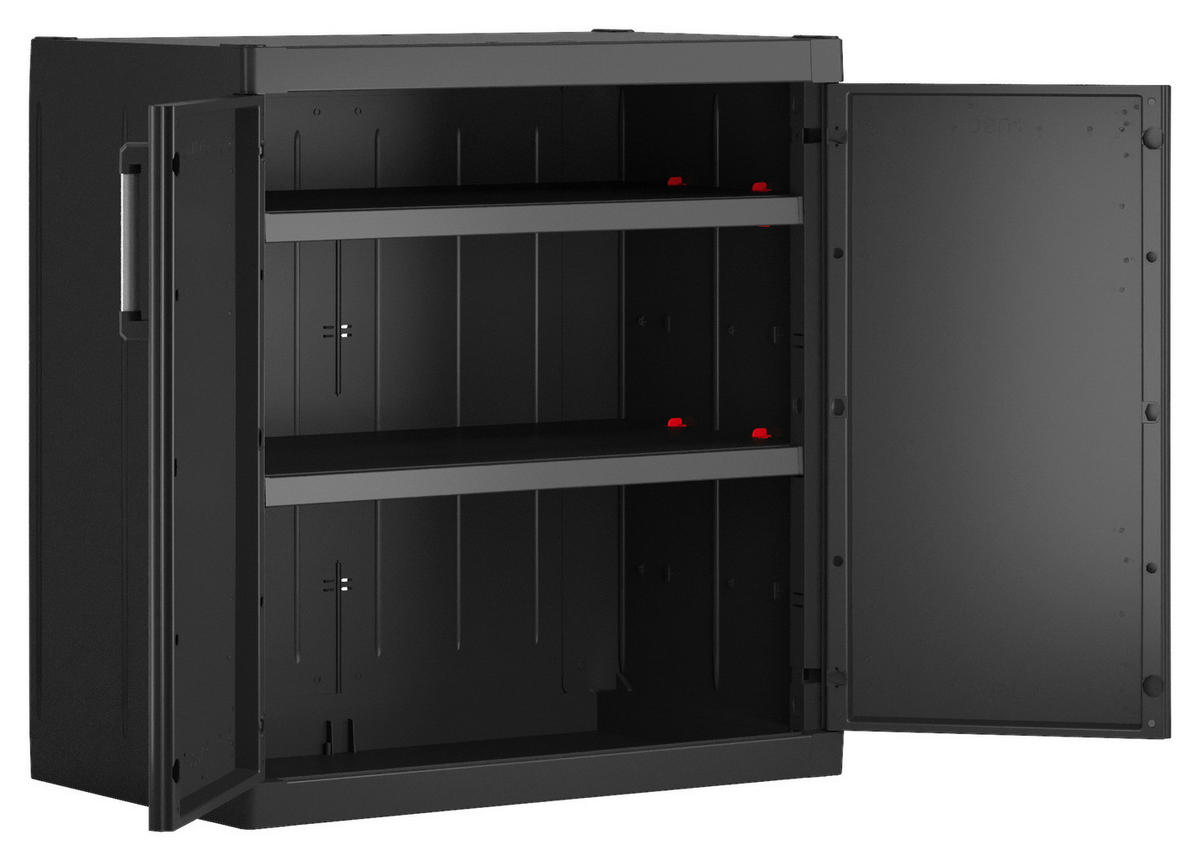 GERÄTESCHRANK 89/93/54 cm  - Schwarz, Design, Kunststoff (89/93/54cm) - Keter