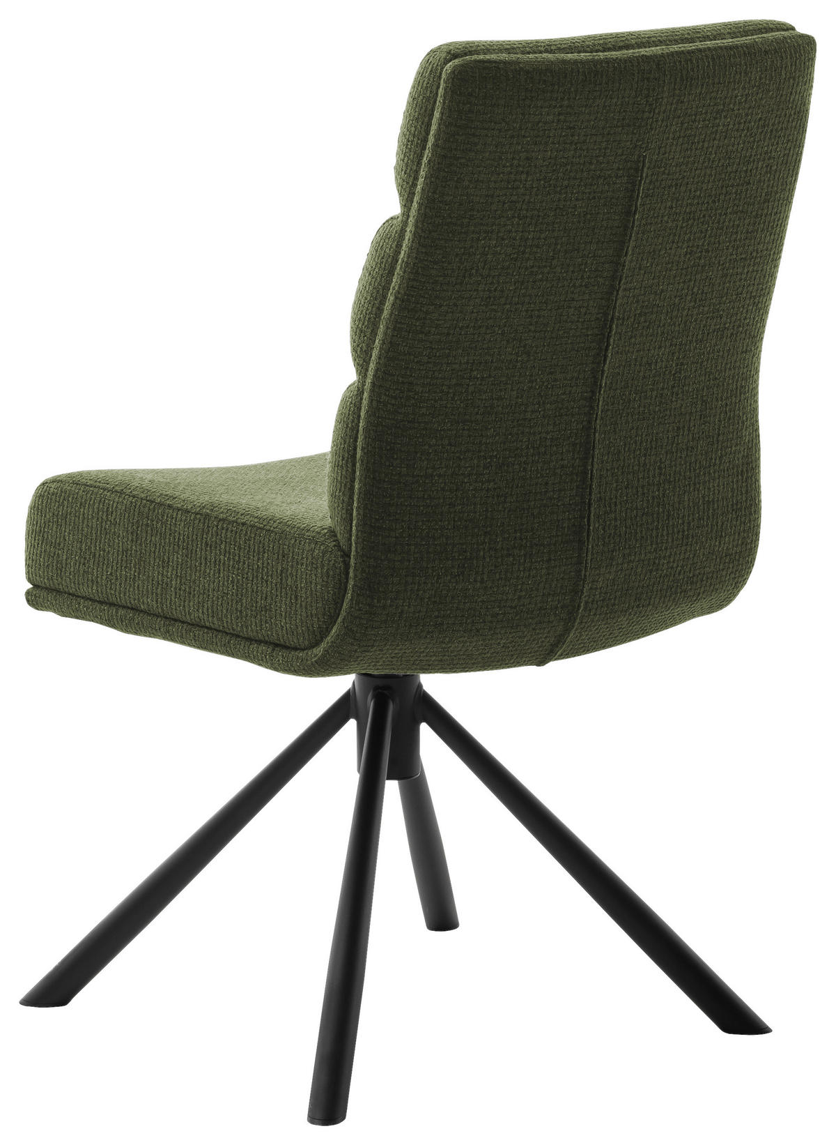 STUHL  in Stahl Webstoff Metall, Textil  - Schwarz/Olivgrün, Design, Textil/Metall (47/90/64cm) - Dieter Knoll