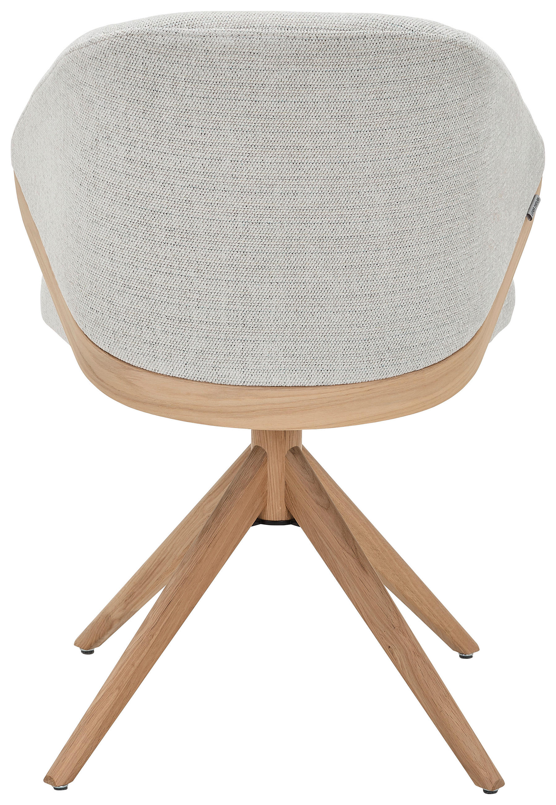 Thumbnail - Linea Natura Armlehnstuhl, Creme, Eiche Bianco, Holz, Textil, Eiche, vollmassiv, konisch, 59x83x59 cm, Sitzfläche 360° d...