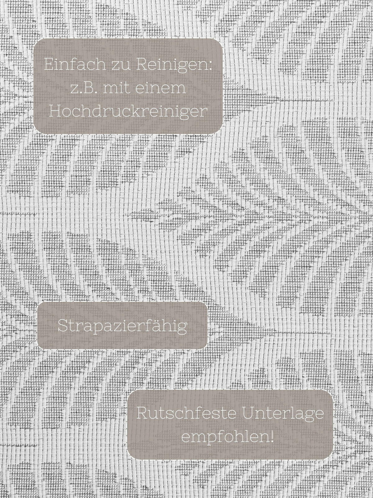 LÄUFER 80/250 cm Duet  - Weiß/Grau, Design, Kunststoff (80/250cm) - Hanse Home