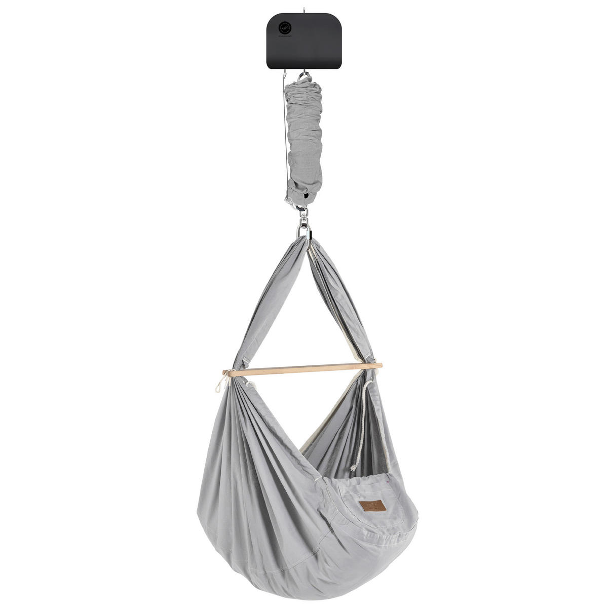 FEDERWIEGE  137/30/165 cm  - Grau, Basics, Textil (137/30/165cm) - SCHMUSEWOLKE