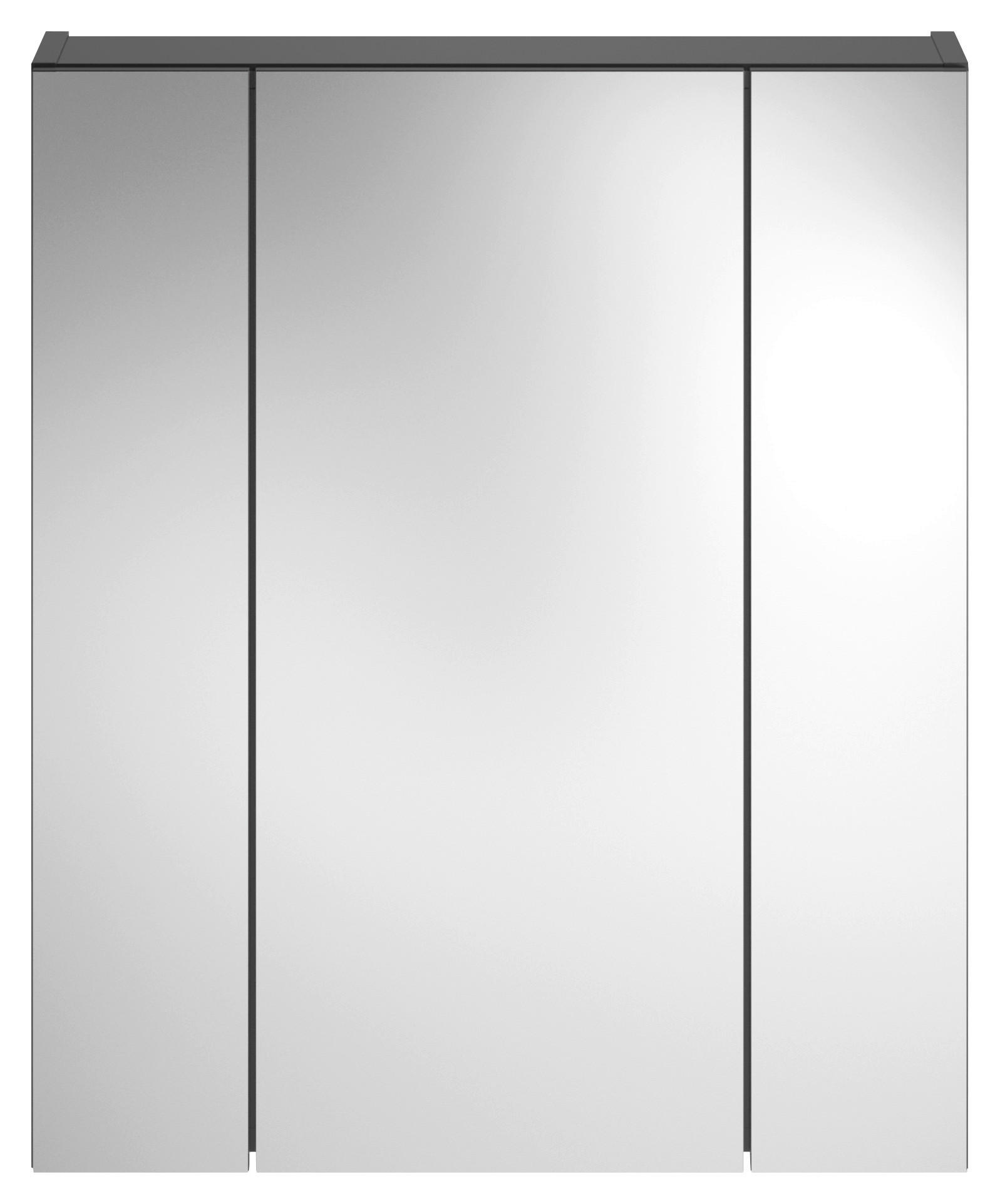 SPEGELSKÅP svart 70/60/18 cm