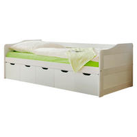 POSTELJA S PREDALOM 90 cm   x 200 cm  , bela  - bela, Moderno, les (90/200cm) - Livetastic