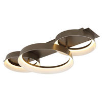 LED-DECKENLEUCHTE 70/35/12 cm   - Opal/Braun, Design, Kunststoff/Metall (70/35/12cm) - Globo