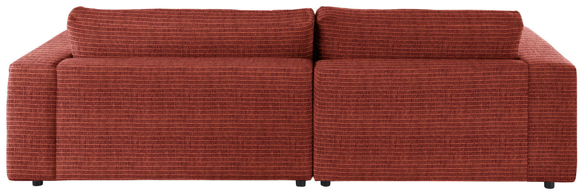 ECKSOFA in Chenille Rostfarben  - Rostfarben/Schwarz, Design, Kunststoff/Textil (190/270cm) - Lomoco