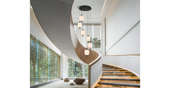 LED-HÄNGELEUCHTE 47/150 cm - Schwarz/Weiß, Trend, Kunststoff/Metall (47/150cm) - Novel