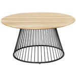 COUCHTISCH in Holz, Metall 80/80/40 cm  - Eichefarben/Schwarz, Natur, Holz/Metall (80/80/40cm) - Cantus