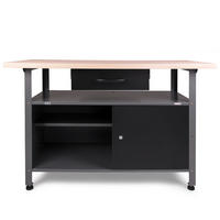 WERKBANK  - Grau, Basics, Holz/Metall (120/85/60cm) - Ambia Garden