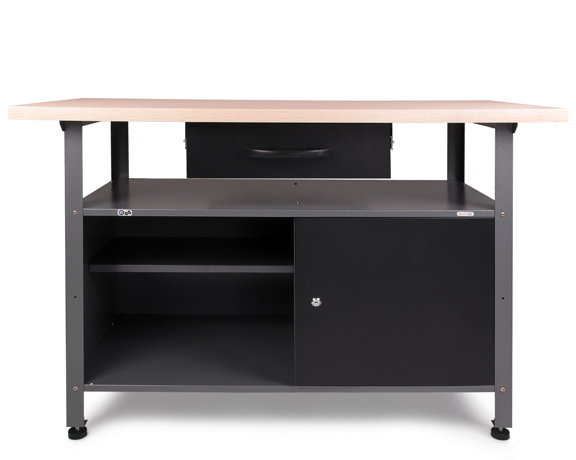 Werkbank Stahl Grau B: 120 Cm Höhenverstellbar