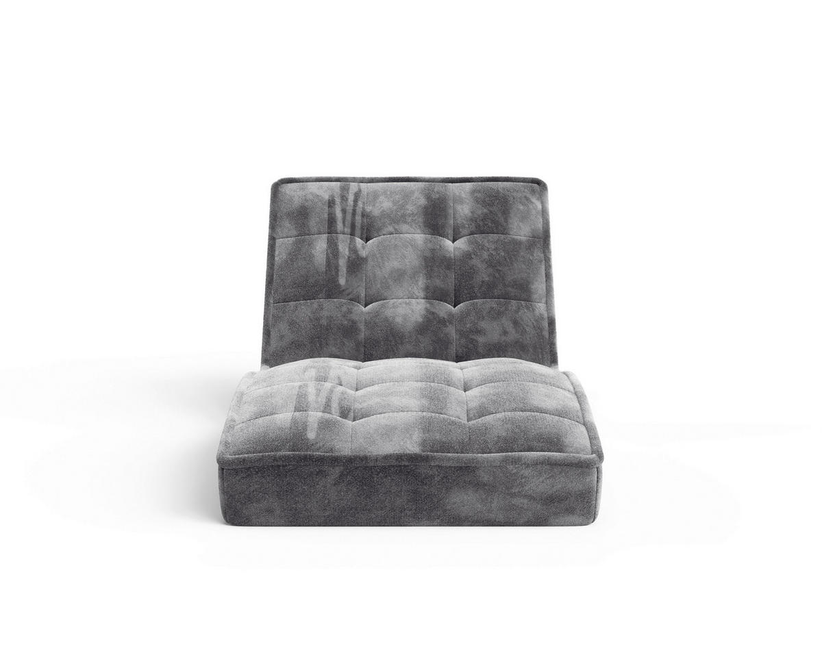 RELAXLIEGE Chenille Grau  - Schwarz/Grau, MODERN, Kunststoff/Textil (73/79/170cm) - Milino