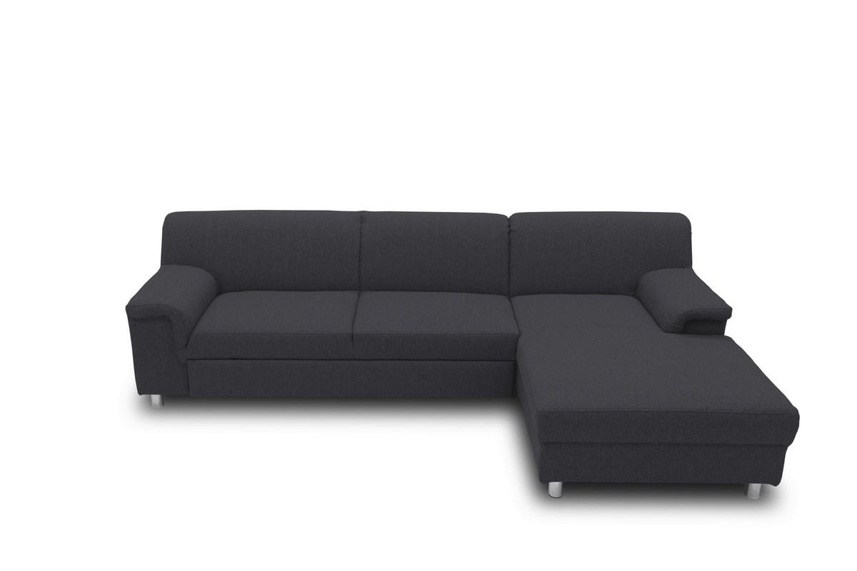 ECKSOFA Schlammfarben Webstoff  - Chromfarben/Schlammfarben, KONVENTIONELL, Textil/Metall (251/150cm) - MID.YOU