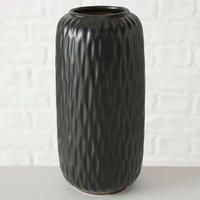 VASE  - Schwarz, Design, Keramik (9/19cm) - Ambia Home
