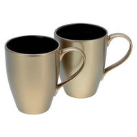 SET MED KOPPAR Golden Days black 2 delar  - svart/guldfärgad, Basics, keramik - Creatable