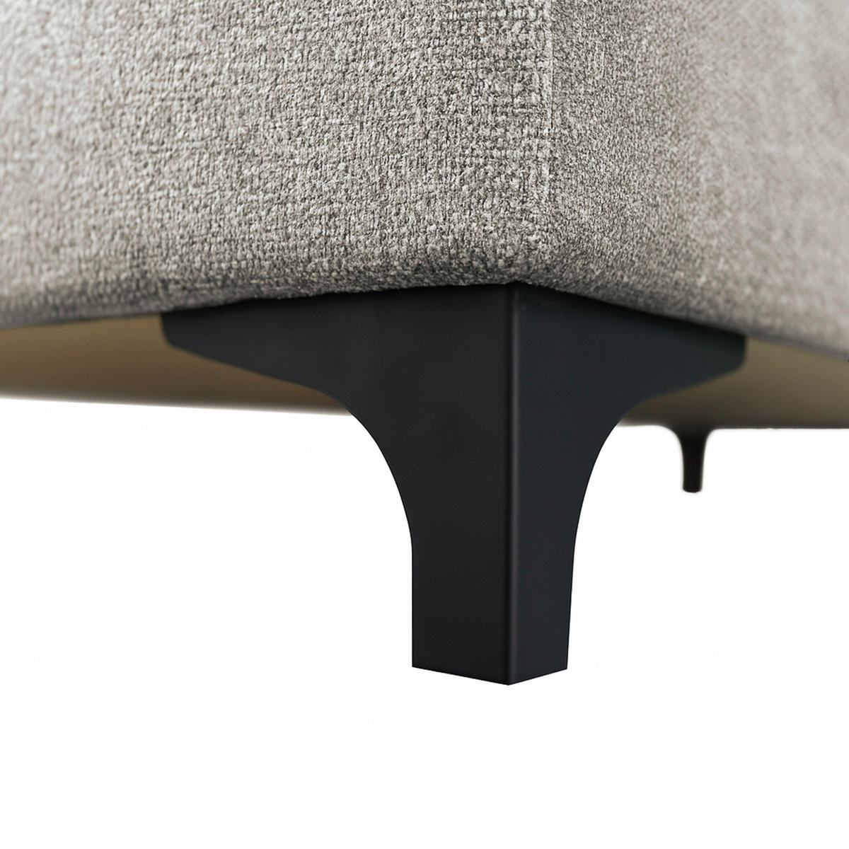 ECKSOFA SOLEI in Chenille Grau  203/265 cm  - Schwarz/Grau, Design, Kunststoff/Textil (203/265cm) - MID.YOU