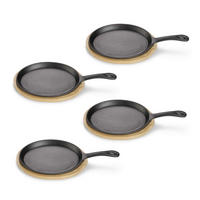 PFANNENSET 4-teilig  - Schwarz, Basics, Metall (38/18/2cm) - Echtwerk