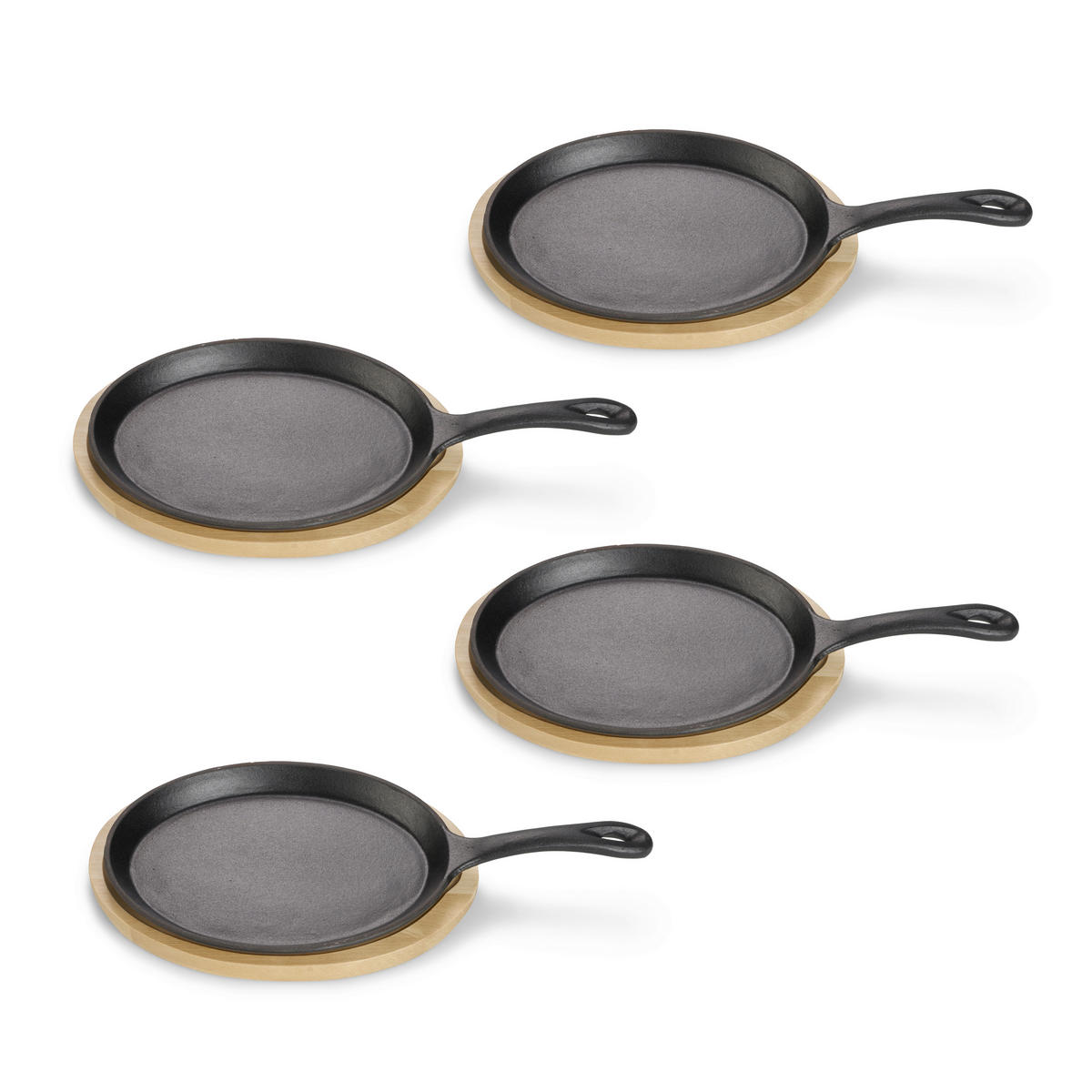 PFANNENSET 4-teilig  - Schwarz, Basics, Metall (38/18/2cm) - Echtwerk