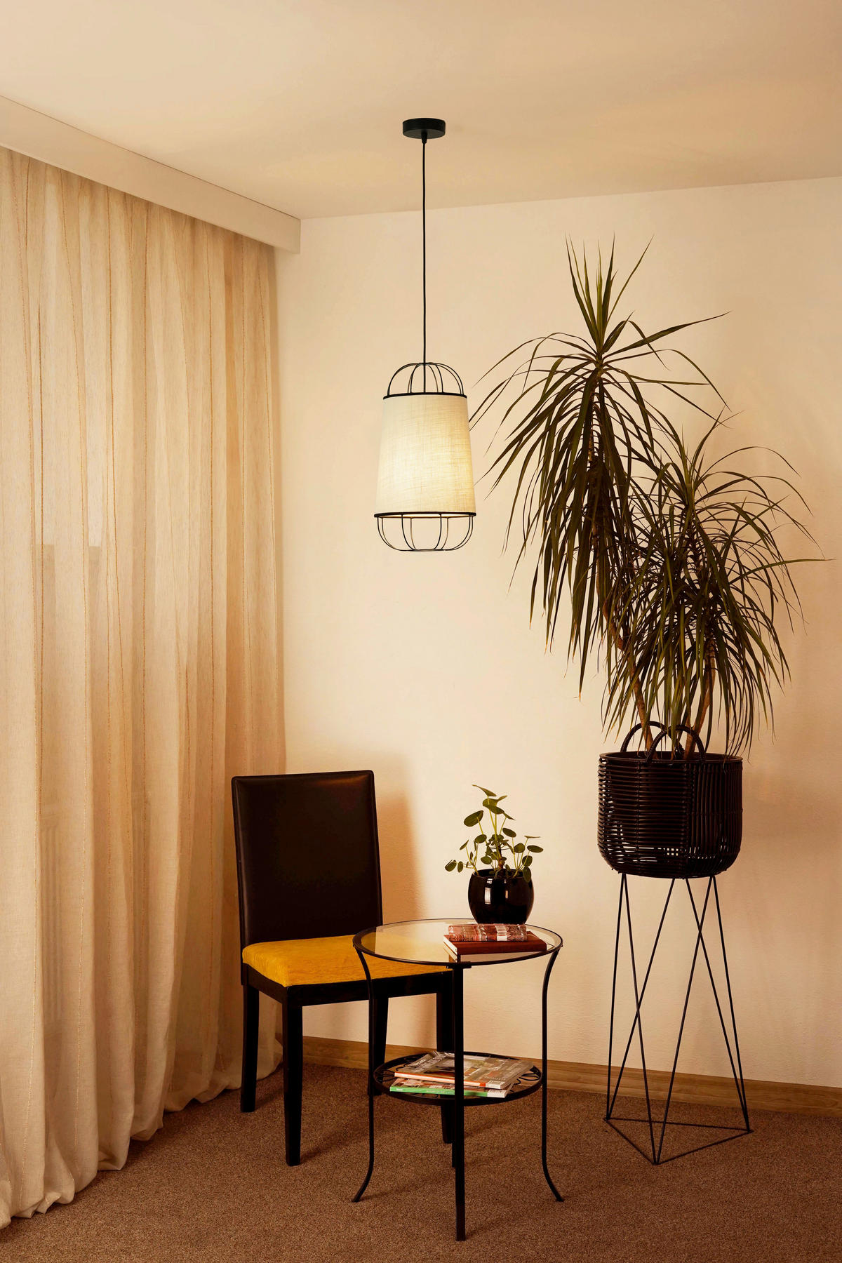 HÄNGELEUCHTE Kansas 22/102 cm   - Weiß, KONVENTIONELL, Naturmaterialien (22/102cm)