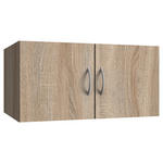 AUFSATZSCHRANK 70/40/40 cm   - Eichefarben/Alufarben, KONVENTIONELL, Holzwerkstoff/Kunststoff (70/40/40cm) - Xora