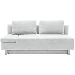 SCHLAFSOFA Melody in Flachgewebe Creme  - Chromfarben/Creme, Design, Holz/Textil (205/77-93/99cm) - Novel
